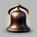a bell with a ribbon on top of it and the word bell on it\'s side Royalty Free Stock Photo