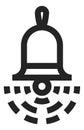 Bell ringing icon. School lesson start symbol