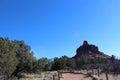 The Bell Rock Trail, made of red dirt, leading to the Bell Rock Formation