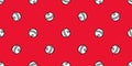 Bell Seamless pattern Christmas vector ring bell icon Happy new year tile background scarf isolated repeat wallpaper red