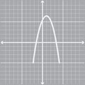 Bell shape curve on graph page of gray color using x and y axis lines for education vector