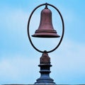 Bell Shaped Lantern Against Blue Sky Background