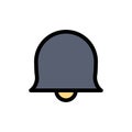 Bell, Sign, Twitter Flat Color Icon. Vector icon banner Template