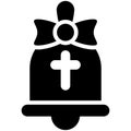 bell Silhouette, Black Glyph icon