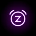 bell snooze icon. Elements of web in neon style icons. Simple icon for websites, web design, mobile app, info graphics