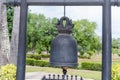 A bell in Thai temple with and green nature background