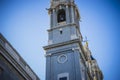 Bell tower, Almudena Cathedral, located in the area of the Habsburgs, classical architecture Royalty Free Stock Photo