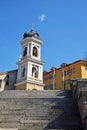 Bell Tower of the Assumption of the Holy Virgin orthodox church , Plovdiv Royalty Free Stock Photo