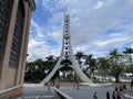 Aparecida, SÃÂ£o Paulo-SP, Brazil, October 16, 2021, Bell tower in times of pandemic Royalty Free Stock Photo