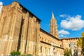 The bell tower of the Basilica of Saint Sernin, Toulouse, France Royalty Free Stock Photo