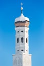 Bell tower of Bavarian Church in German Alps
