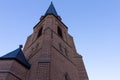 Bell tower of the 1742 built historic All Saints` Episcopal Church in Frederick Maryland Royalty Free Stock Photo