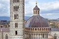 Bell tower Campanile and Siena Cathedral Duomo di Siena in Tuscany, Italy Royalty Free Stock Photo