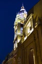 Bell tower of Cathedral of Cartagena in Old Town, Cartagena, Colombia