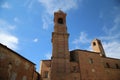 The bell tower of the Cathedral of Citta Della Pieve in Umbria, Italy