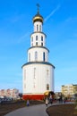 The bell tower of Cathedral of Holy Resurrection, Brest, Belarus Royalty Free Stock Photo