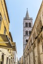 Bell tower, Cathedral of St. Anastasia, Zadar, Croatia Royalty Free Stock Photo