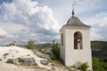 Bell tower of the cave monastery. Royalty Free Stock Photo