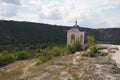 Bell tower of the cave monastery. Royalty Free Stock Photo