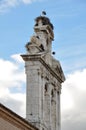 Bell tower of the chapel of San Ildefonso College, Alcala (Spain) Royalty Free Stock Photo