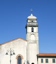 Bell tower of christian church, in Pisa, Italy. Royalty Free Stock Photo