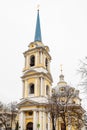 Bell tower of Church of the Ascension in Moscow Royalty Free Stock Photo