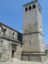 Bell tower of the church Collegiata di San Vittore in Muralto, Switzerland Royalty Free Stock Photo