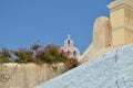 Bell Tower Of A Church In Fira On The Island Of Santorini. Architecture, landscapes, travel, cruises. Royalty Free Stock Photo