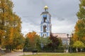 Bell tower of Church in Tsaritsyno park, Moscow, Russia