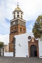 Bell tower of Church Iglesia de Nuestra Senora de Guadalupe in Teguise, Lanzarote, Canary Island