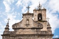 Bell tower of the church of Saint Domenico in the ancient mountain village of Pretoro in Abruzzo