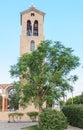 Bell tower of the church of Saint Nektarios. Faliraki Royalty Free Stock Photo