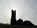 Bell tower and church silhouette.