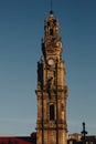 Bell tower of the Clerigos Church in Porto, Portugal