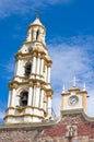 Bell Tower and Clock in Ajijic Royalty Free Stock Photo