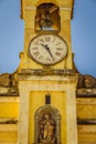 Bell tower with clock Royalty Free Stock Photo