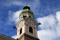 Bell tower clock in Innsbruck, Austria Royalty Free Stock Photo