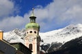 Bell tower clock in Innsbruck, Austria Royalty Free Stock Photo