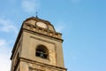 Bell tower with clock - Italian Church Royalty Free Stock Photo