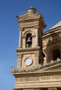 Bell tower and clock, Mosta Rotunda, Malta