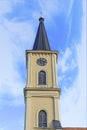 Bell tower with clock at Old town Royalty Free Stock Photo