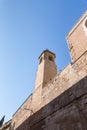 Bell tower on Derech Shaar HaArayot street inside the old city of Jerusalem leading from the Lion Gate in Israel