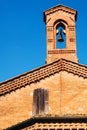 Bell tower detail of a church in Siena, Italy Royalty Free Stock Photo