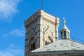 Bell tower detail of Florence Santa Maria del Fiore cathedral in Tuscany, Italy Royalty Free Stock Photo