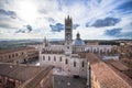 Bell tower and Dome of the Cathedral of Siena, Tuscany, Italy Royalty Free Stock Photo