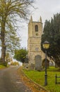 The Bell Tower of Drumbo Parish Church in the County Down village of Drumbo in Northern Ireland Royalty Free Stock Photo