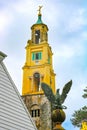 Bell tower with eagle sculpture at portmeirion north wales united kingdom Royalty Free Stock Photo