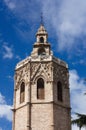 Bell tower of El Miguelete El Micalet of the cathedral of Valencia Spain Royalty Free Stock Photo
