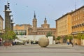 Pilar square of Zaragoza Royalty Free Stock Photo