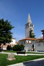 Bell Tower of Euphrasian Basilica in Porec, Croatia Royalty Free Stock Photo